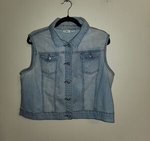Cato Light Blue Sleeveless Denim Jacket